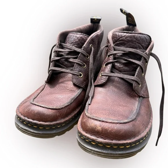 Martens Shoes Dr Martens Austin Brown Leather Boots Mens